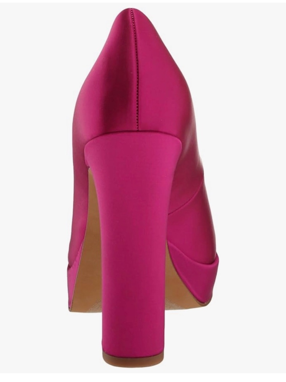 NWT-Jessica Simpson Satin Fuchsia Platform Pump- Box Has No Lid - Picture 3 of 8